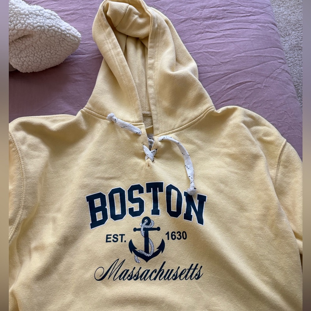 Yellow Boston Massachusetts Hoodie